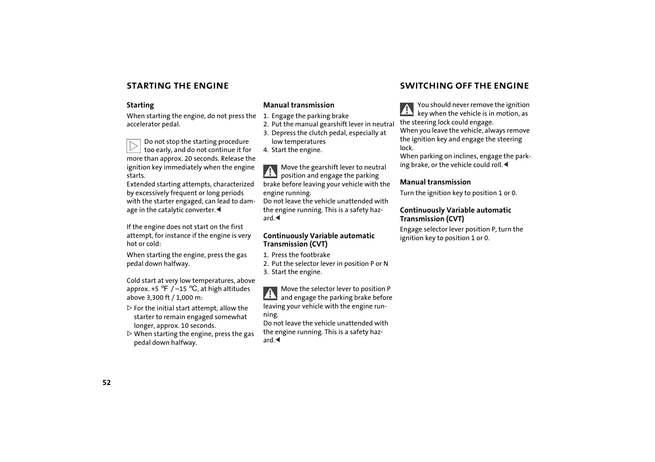 Switching off the engine | BMW 2004 Mini Convertible Cooper User Manual | Page 54 / 165