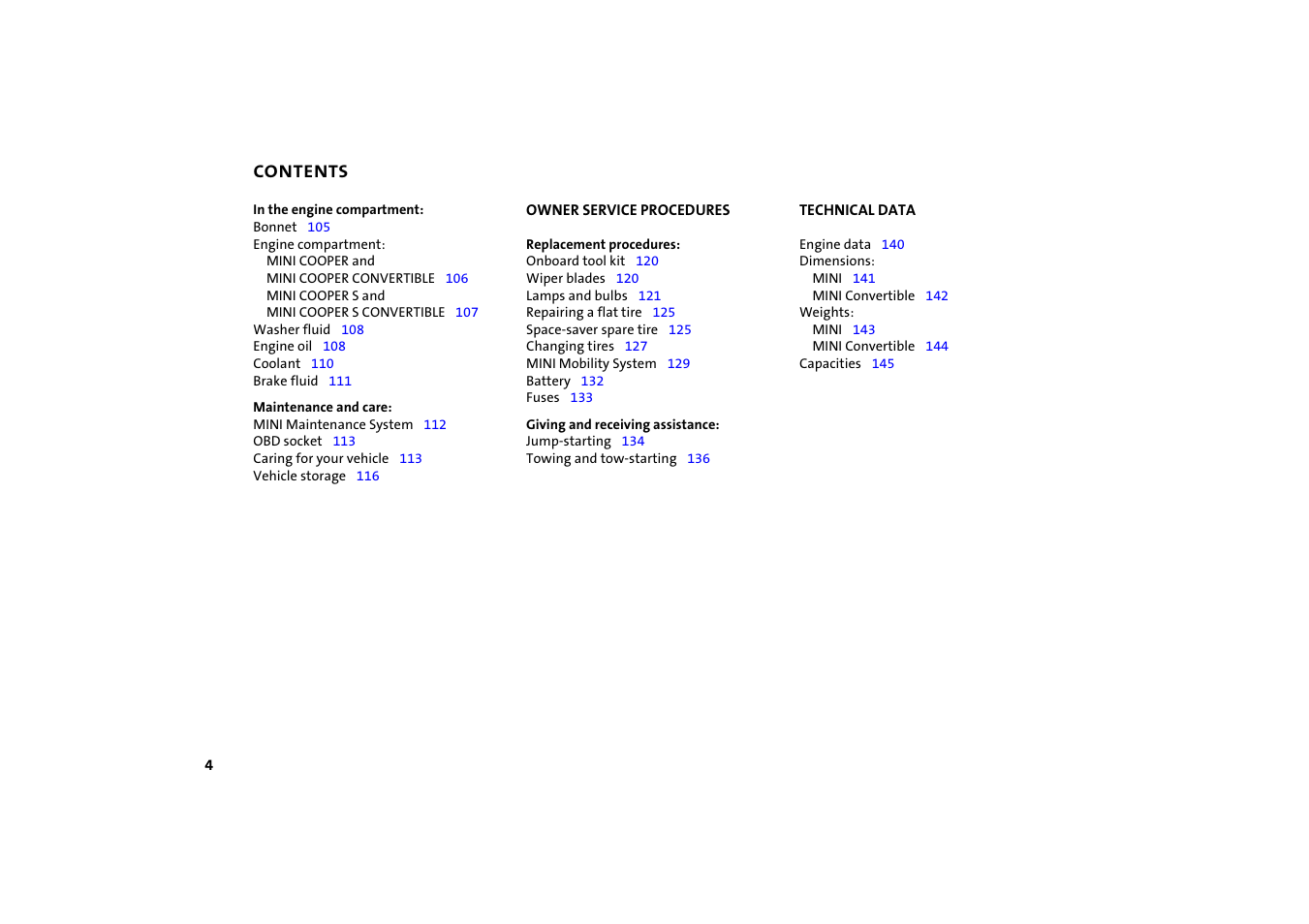 BMW 2004 Mini Convertible Cooper User Manual | Page 6 / 165