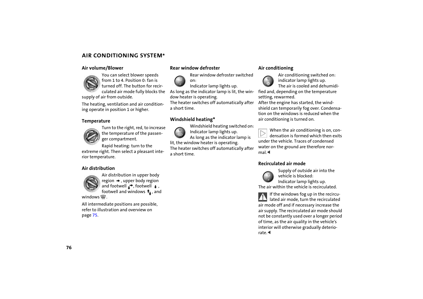 Ture, Ir conditioning | BMW 2004 Mini Convertible Cooper User Manual | Page 78 / 165