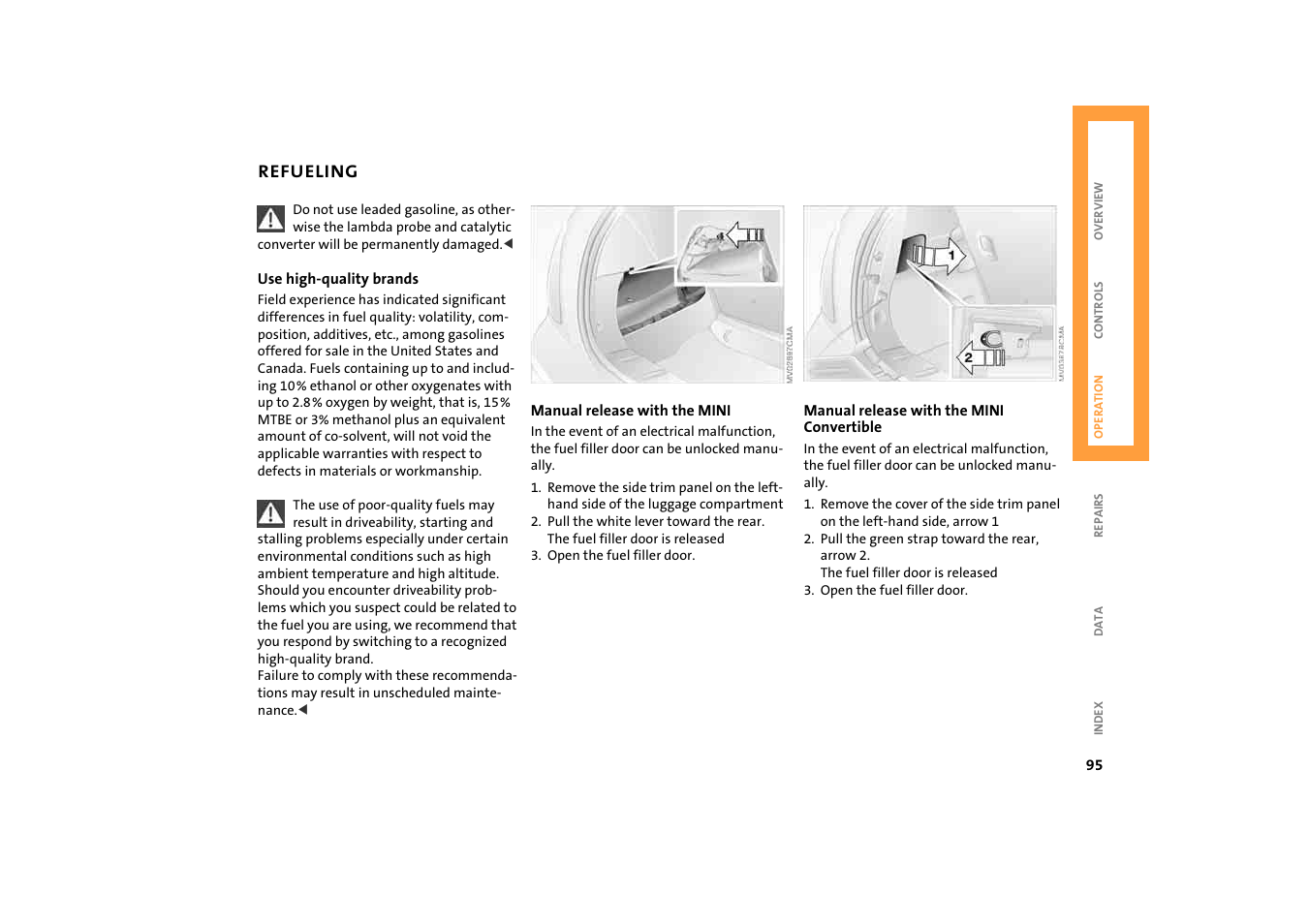 BMW 2004 Mini Convertible Cooper User Manual | Page 97 / 165