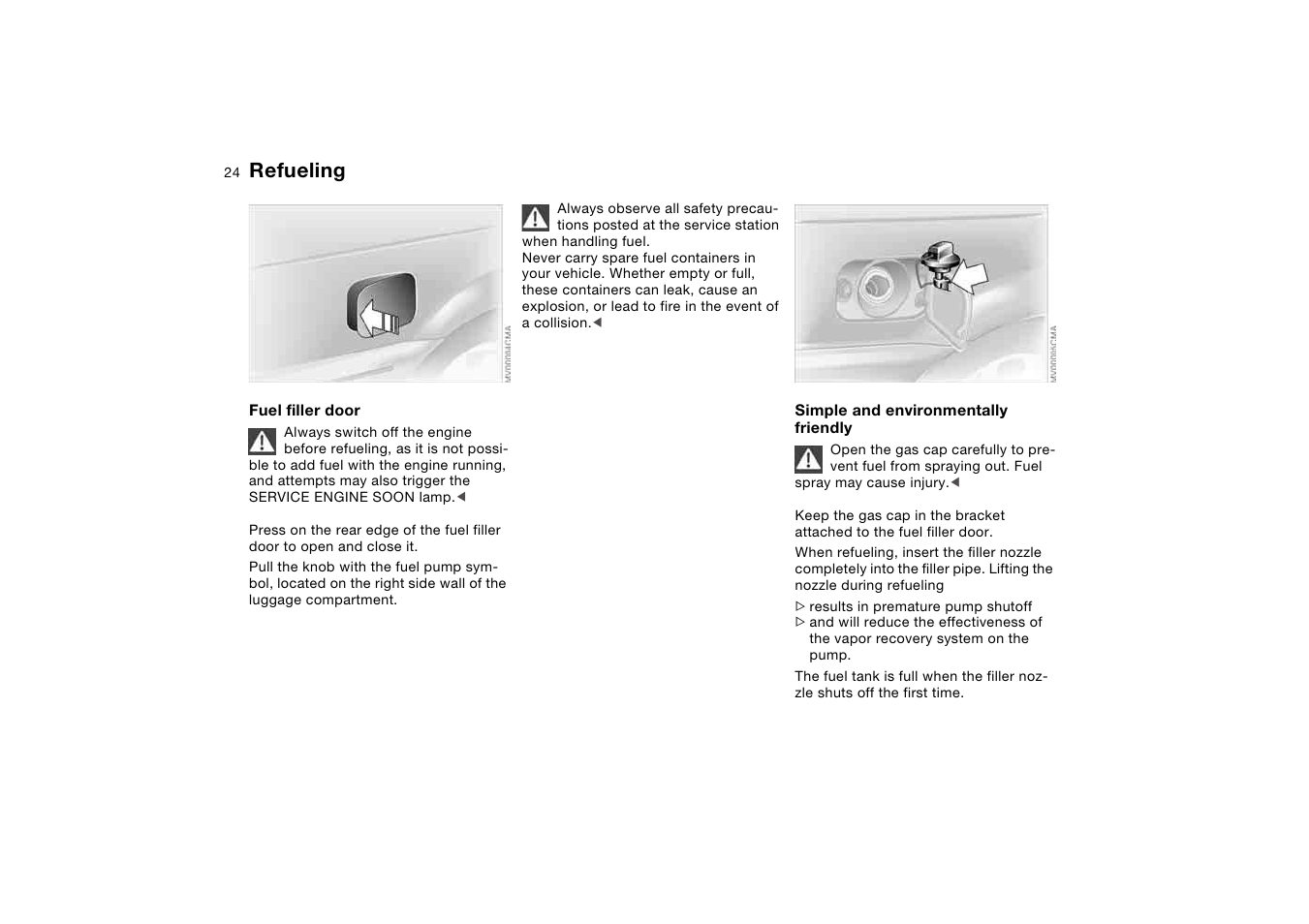 Refueling | BMW 330CI User Manual | Page 24 / 186