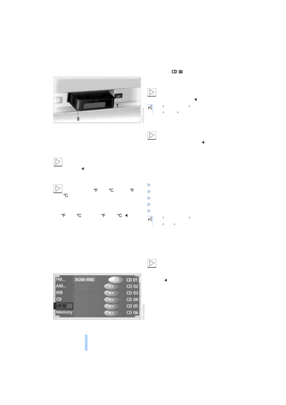 Starting, Stopping, Status displays | Cd changer | BMW 745I User Manual | Page 158 / 229