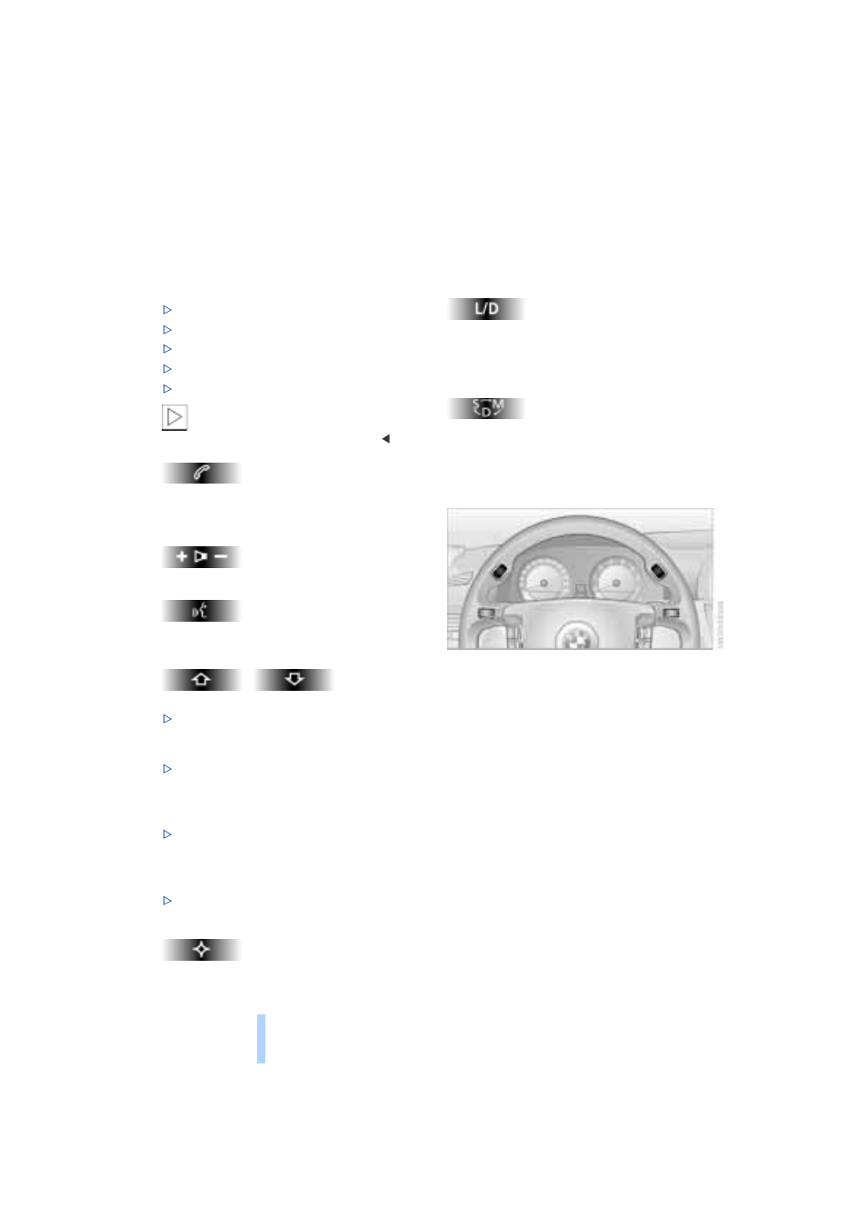 Buttons in steering wheel, Cockpit | BMW 745I User Manual | Page 20 / 229