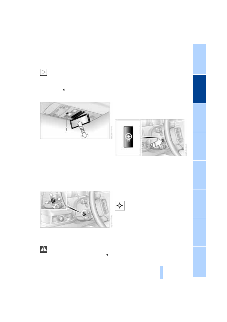 Steering wheel adjustment, Vehicle functions | BMW 745I User Manual | Page 55 / 229