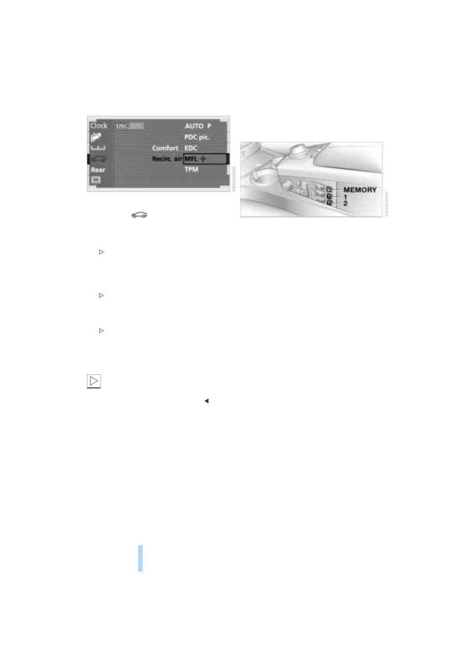 Seat, mirror and steering wheel memory, Steering wheel memory, Adjustments | BMW 745I User Manual | Page 56 / 229