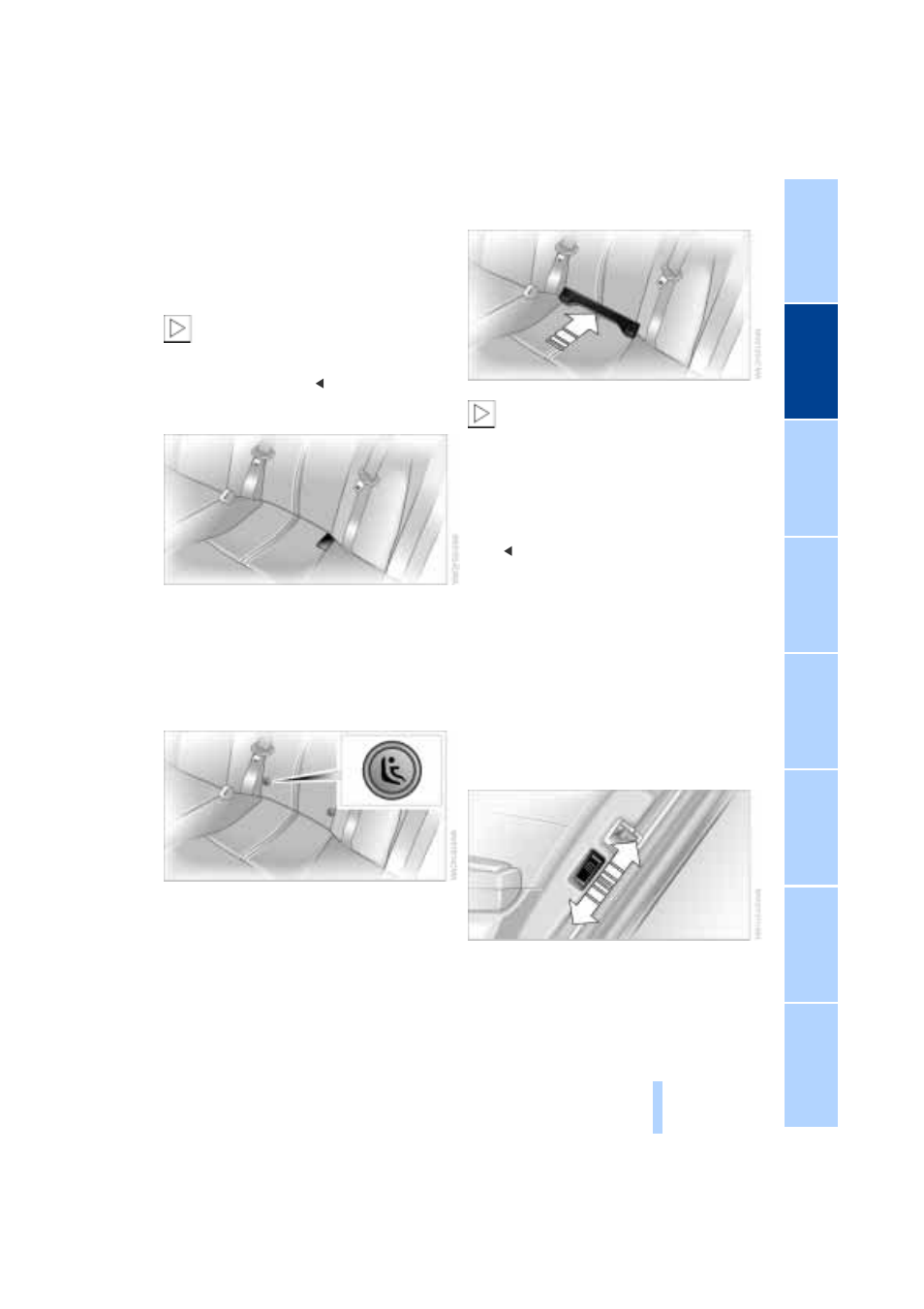 Latch* child-restraint system, Child-safety locks, Latch* child-restraint system | BMW 745I User Manual | Page 61 / 229