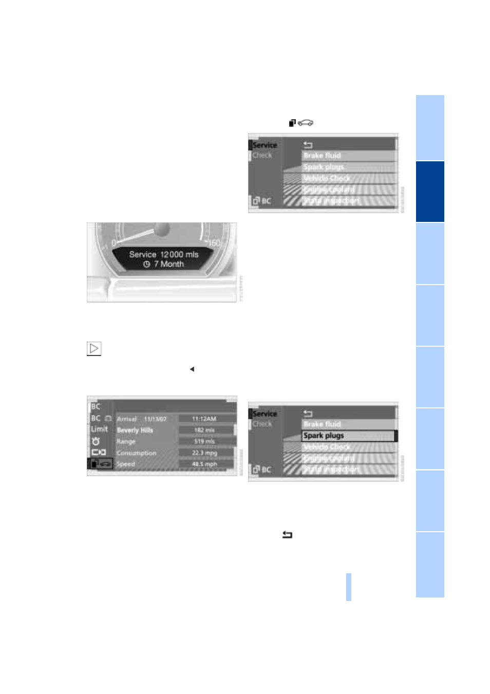 Service interval display | BMW 745I User Manual | Page 85 / 229