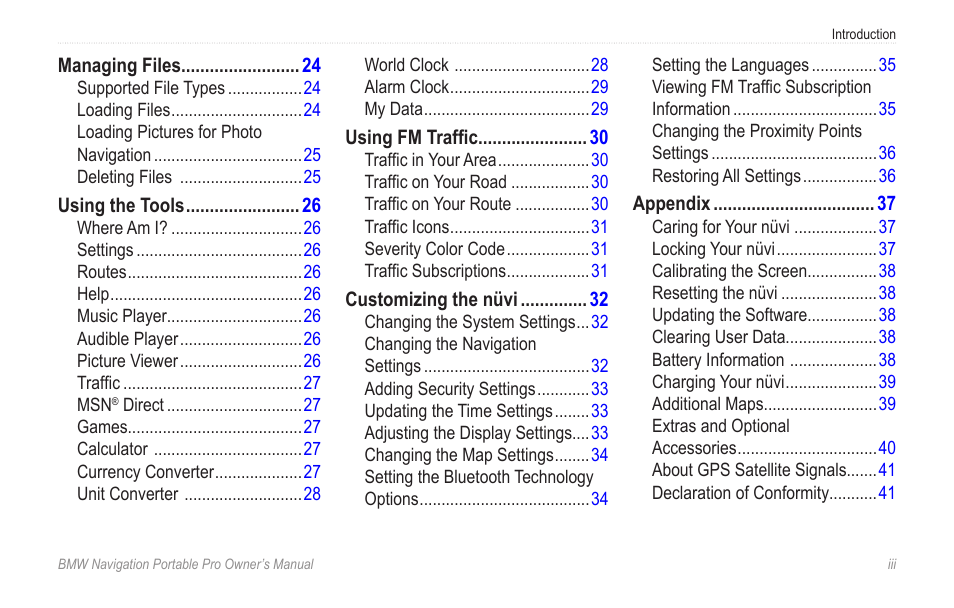 BMW Navigation Portable Pro User Manual | Page 5 / 56