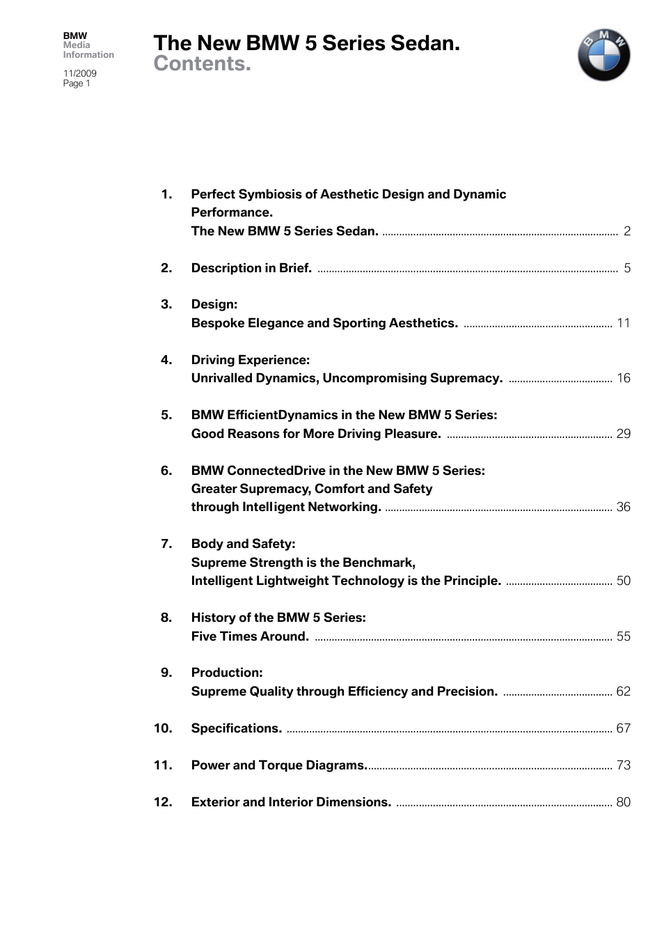 BMW 5 User Manual | 80 pages