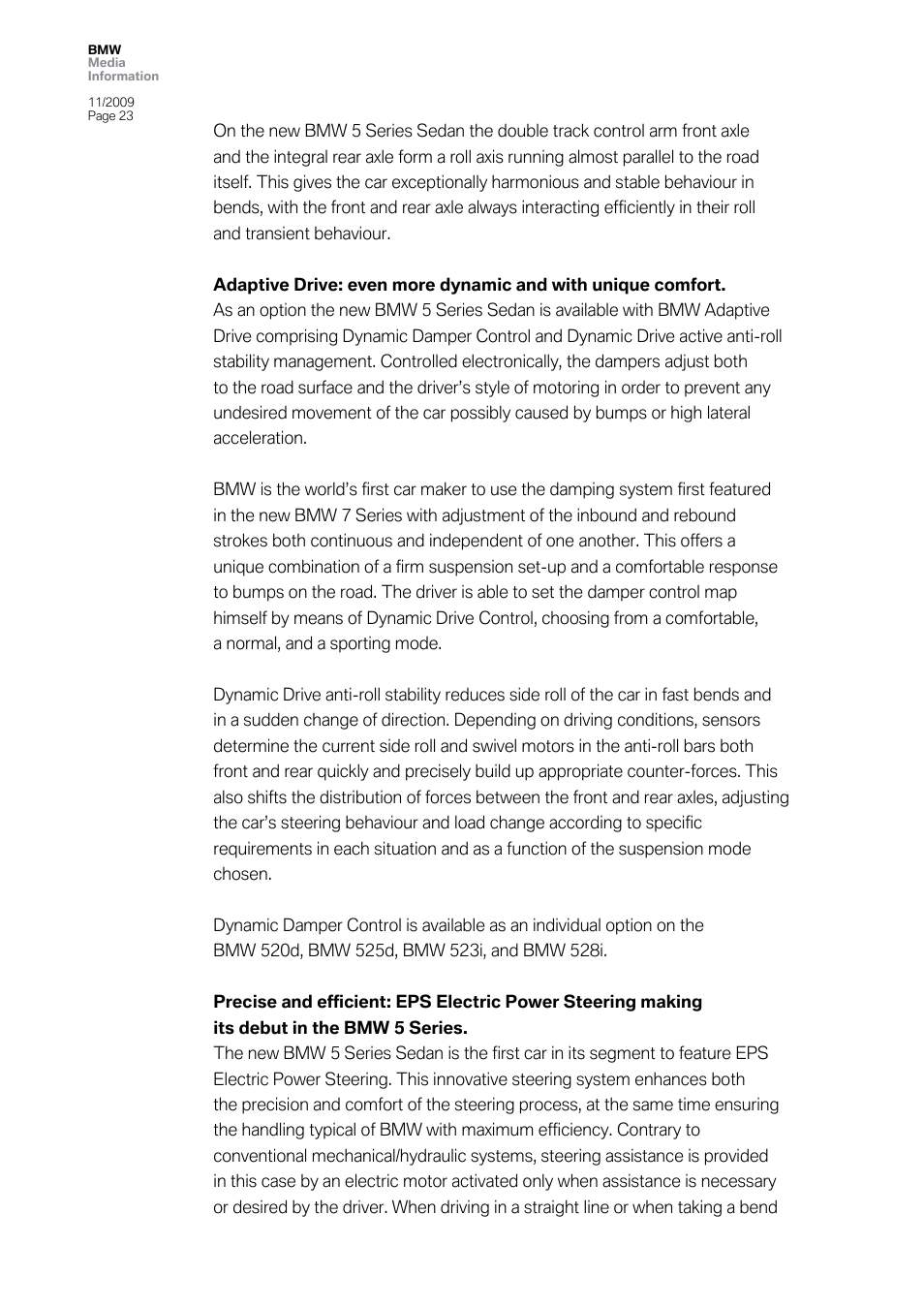 BMW 5 User Manual | Page 23 / 80