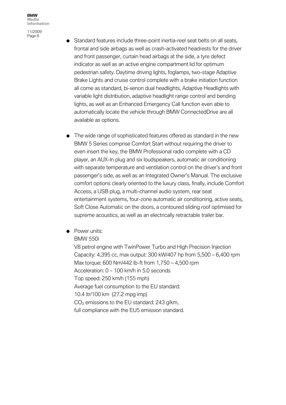 BMW 5 User Manual | Page 8 / 80