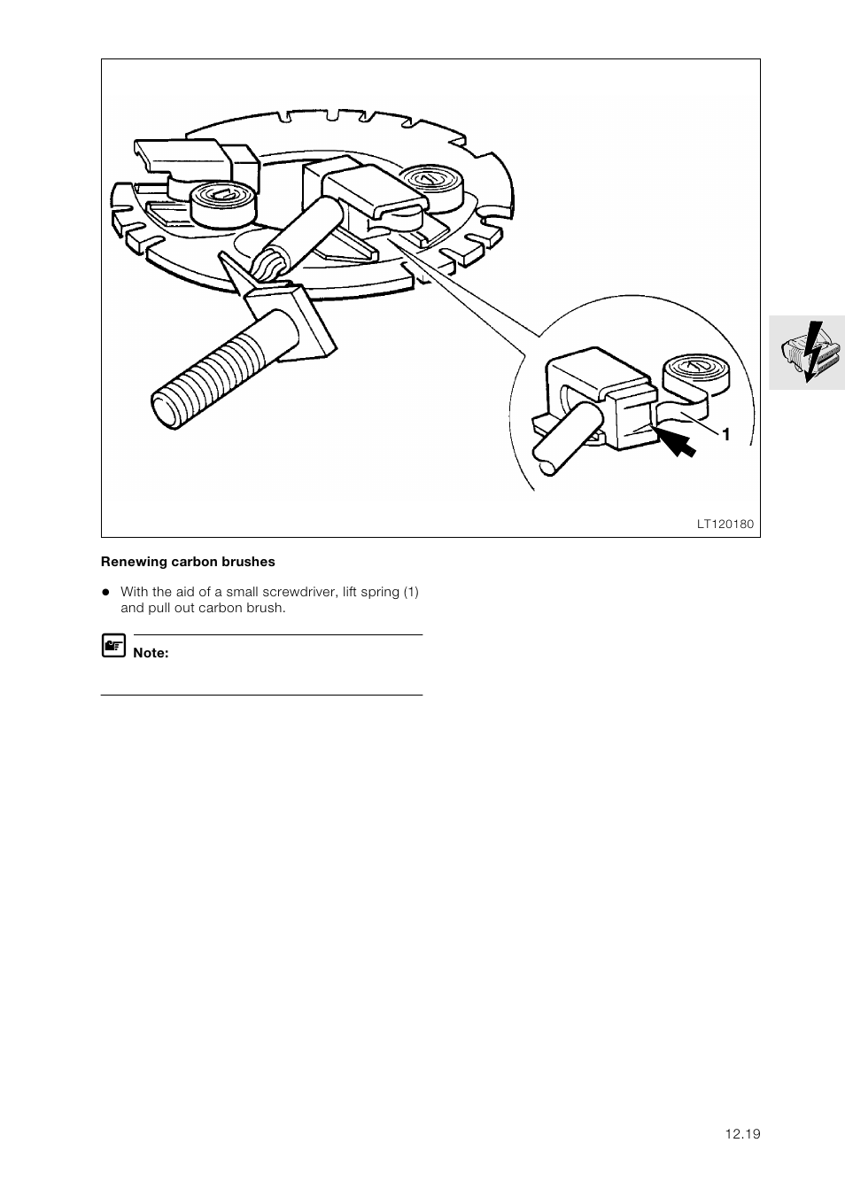 Renewing carbon brushes | BMW K 1100 LT/RS User Manual | Page 105 / 364