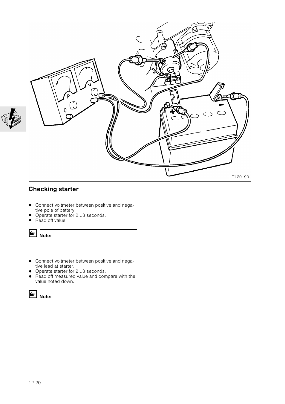 Checking starter | BMW K 1100 LT/RS User Manual | Page 106 / 364