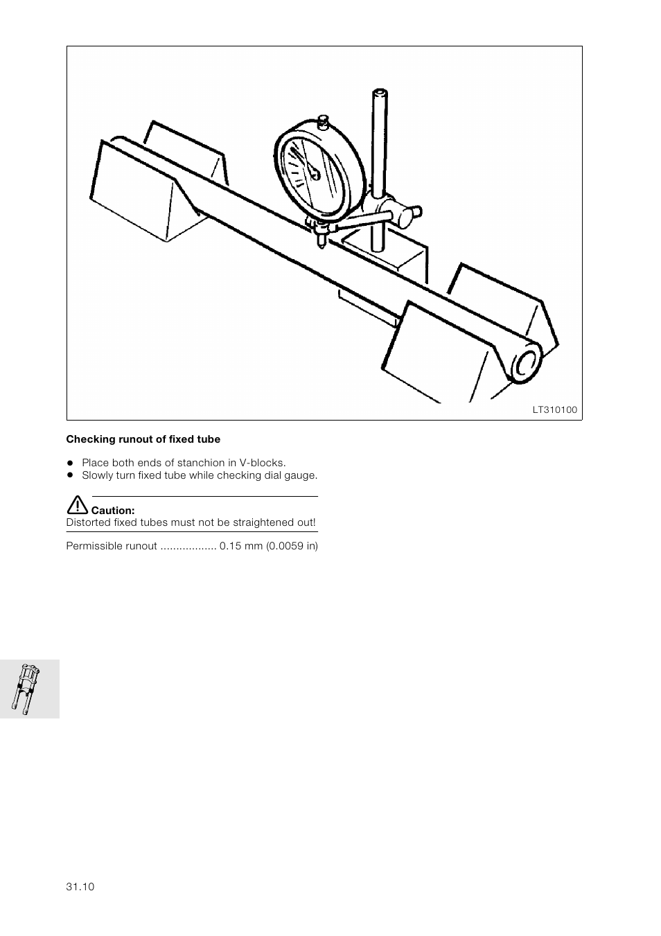 Checking runout of fixed tube | BMW K 1100 LT/RS User Manual | Page 212 / 364