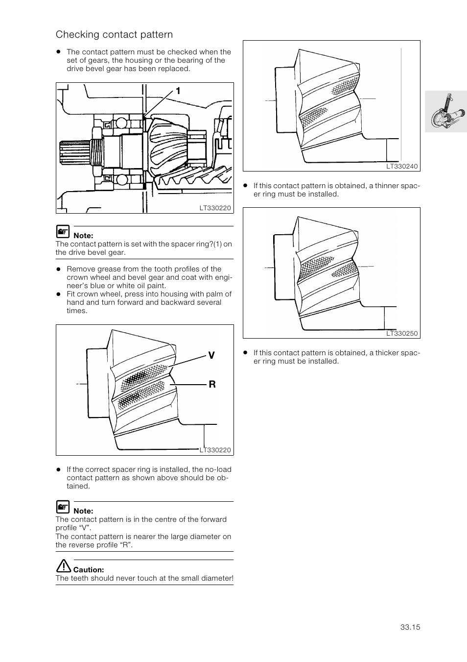 Checking contact pattern | BMW K 1100 LT/RS User Manual | Page 251 / 364