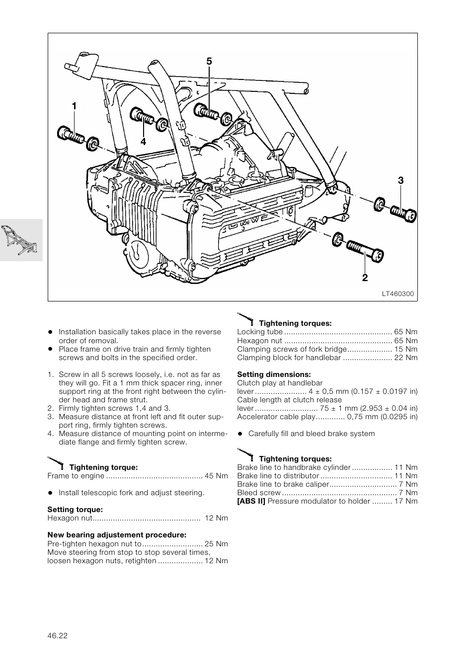 Installing frame | BMW K 1100 LT/RS User Manual | Page 324 / 364