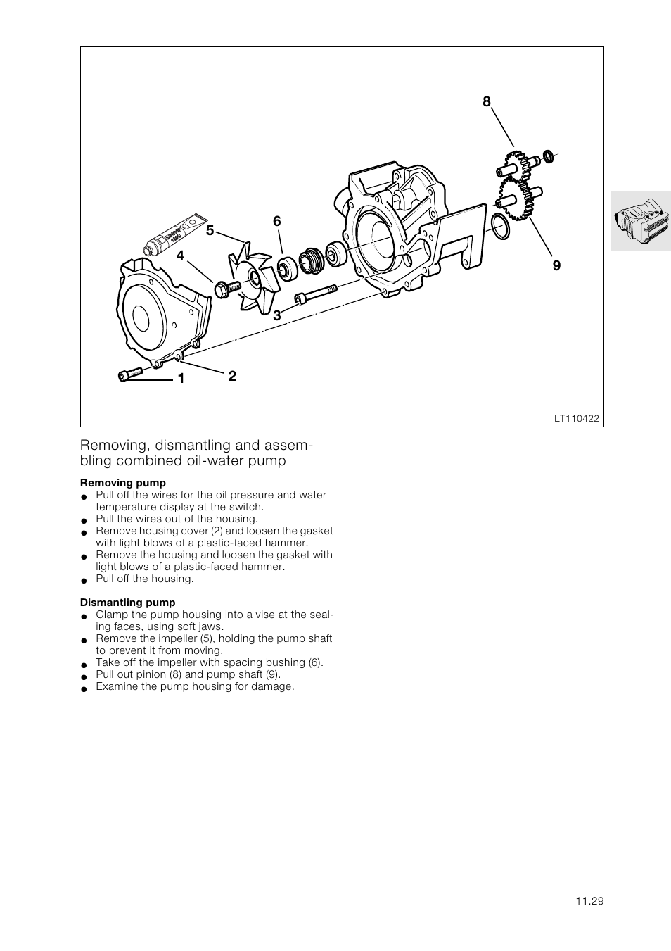 Removing, dismantling and assembling combined oil, Removing pump, Dismantling pump | BMW K 1100 LT/RS User Manual | Page 63 / 364