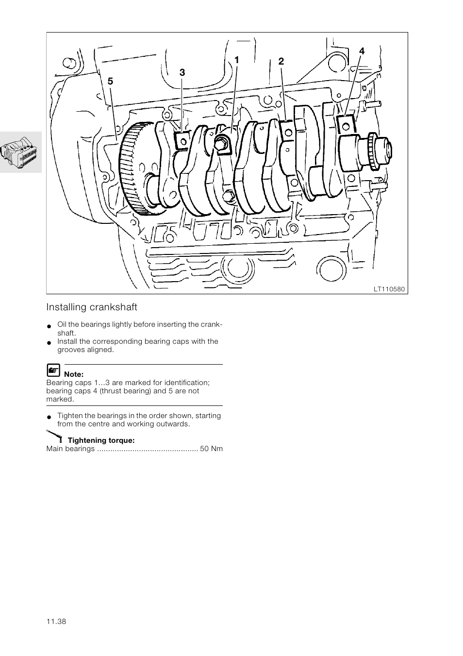 Installing crankshaft | BMW K 1100 LT/RS User Manual | Page 72 / 364