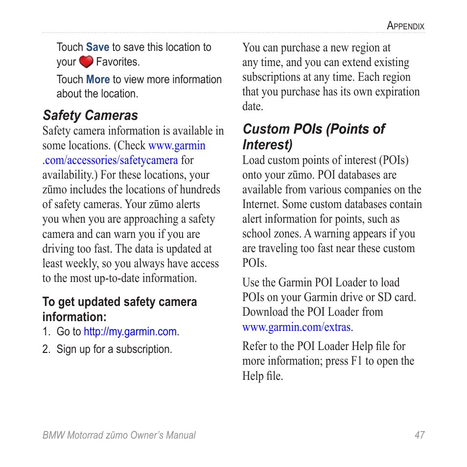 BMW zumo Motorrad zmo User Manual | Page 53 / 65