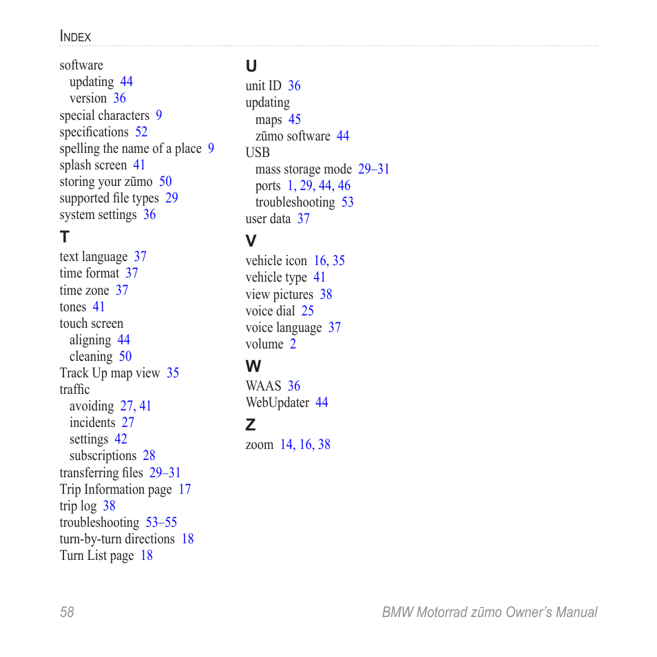 BMW zumo Motorrad zmo User Manual | Page 64 / 65