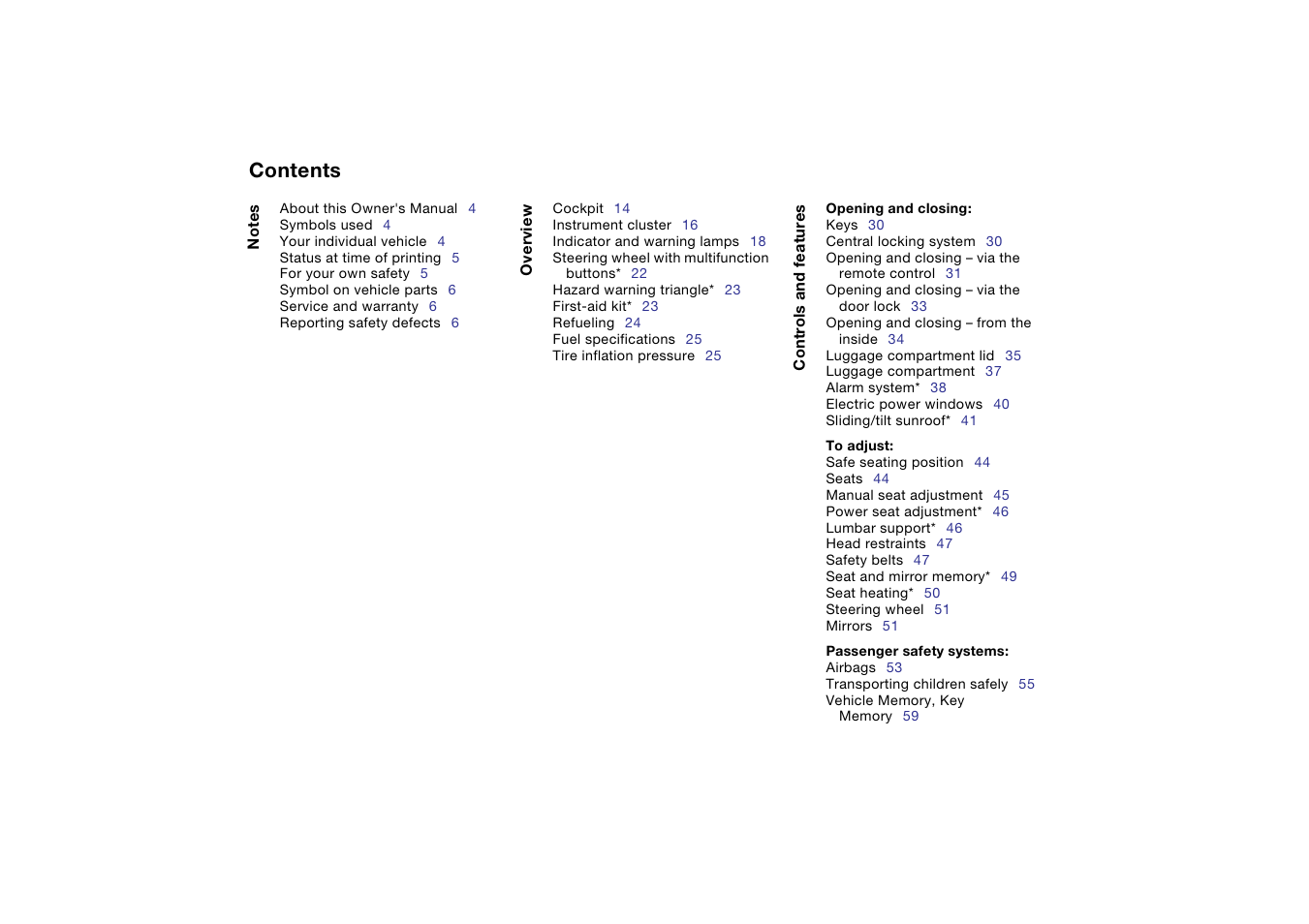BMW 330XI User Manual | Page 8 / 166