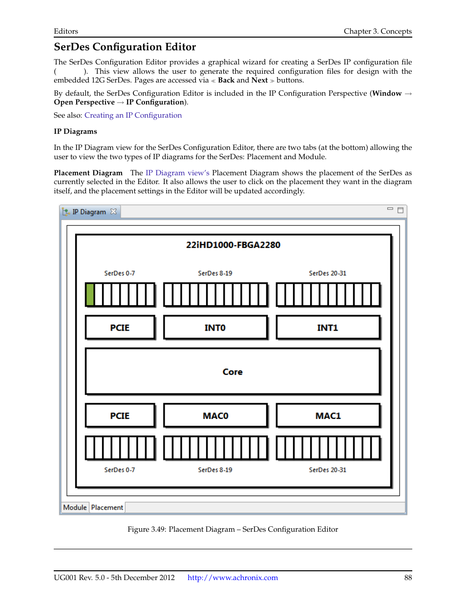 Serdes configuration editor, 14 serdes configuration editor, Serdes ip configuration editor | Achronix ACE Version 5.0 User Manual | Page 100 / 389