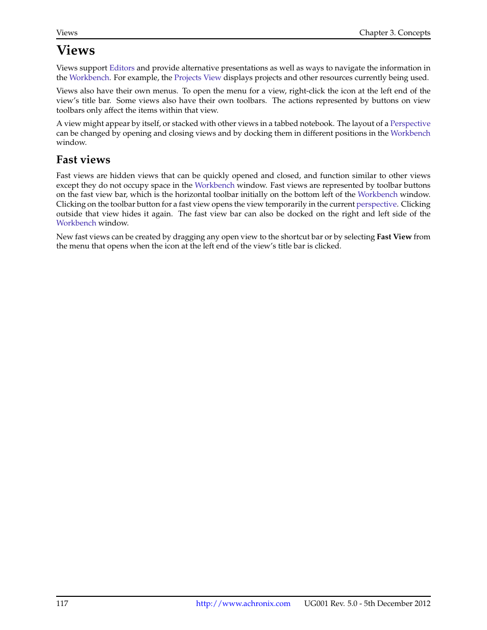 Views, Fast views | Achronix ACE Version 5.0 User Manual | Page 129 / 389