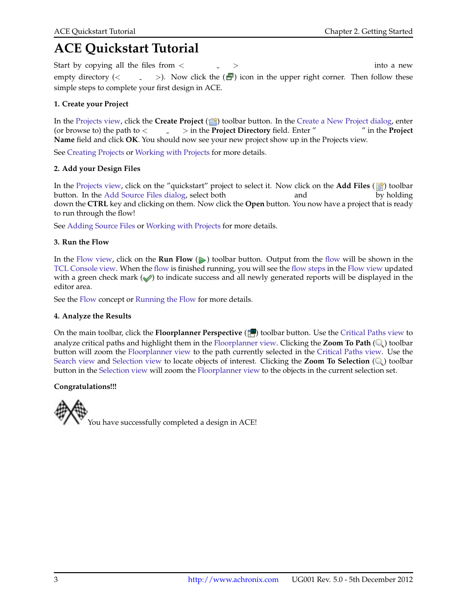 Ace quickstart tutorial, Concepts | Achronix ACE Version 5.0 User Manual | Page 15 / 389