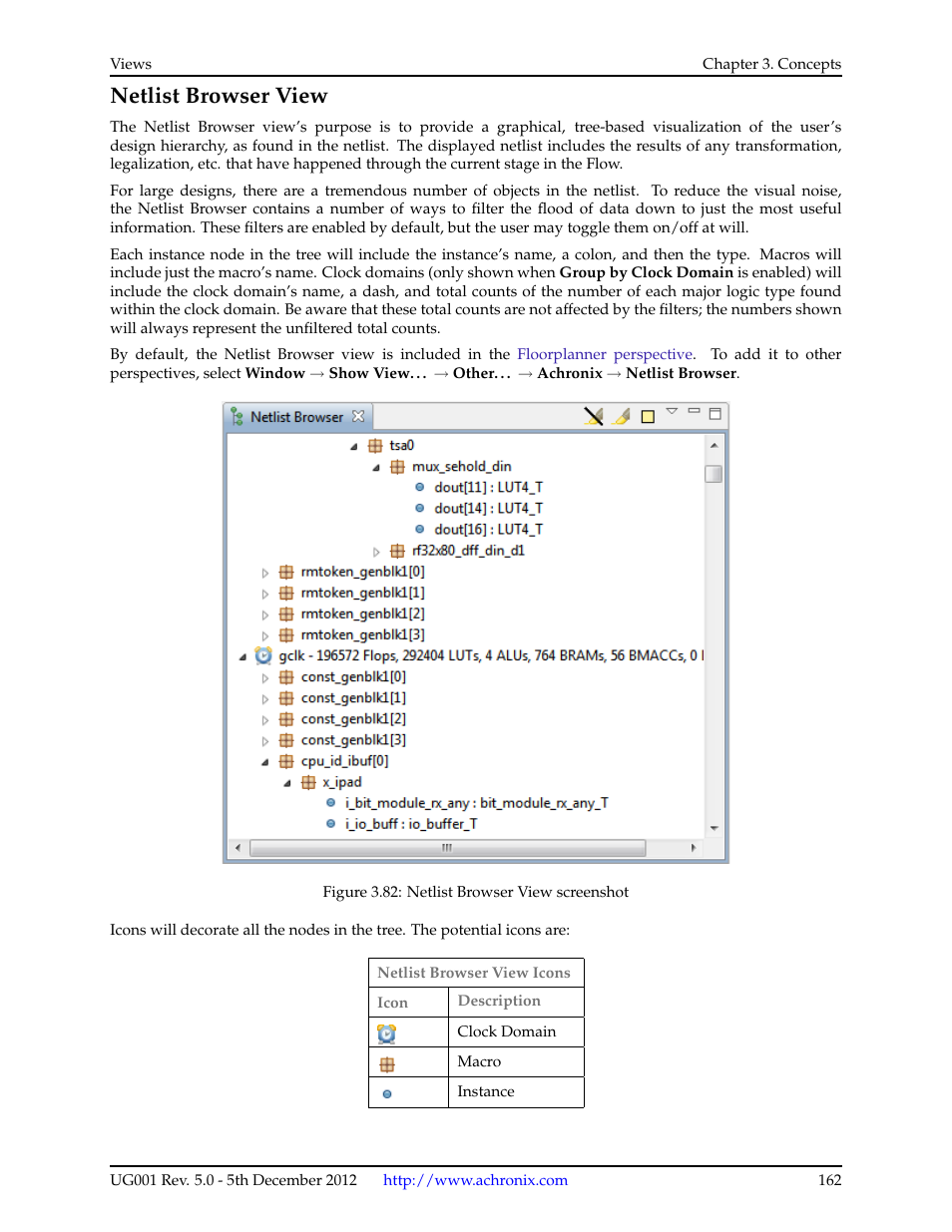 Netlist browser view, 14 netlist browser view | Achronix ACE Version 5.0 User Manual | Page 174 / 389
