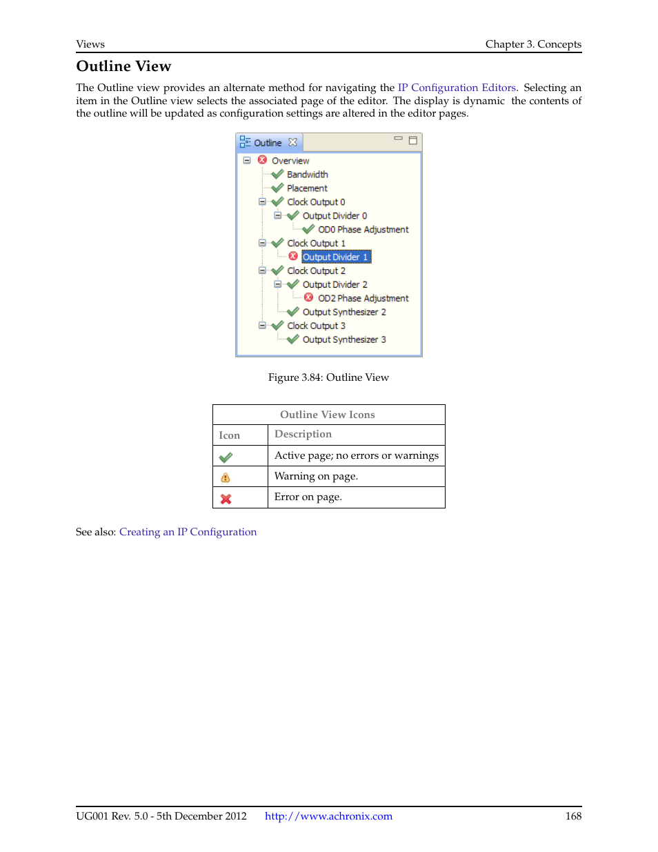 Outline view, 16 outline view | Achronix ACE Version 5.0 User Manual | Page 180 / 389