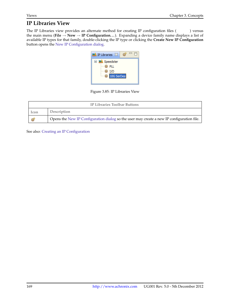 Ip libraries view, 17 ip libraries view | Achronix ACE Version 5.0 User Manual | Page 181 / 389