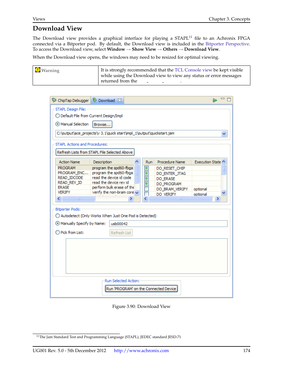 Download view, 20 download view | Achronix ACE Version 5.0 User Manual | Page 186 / 389