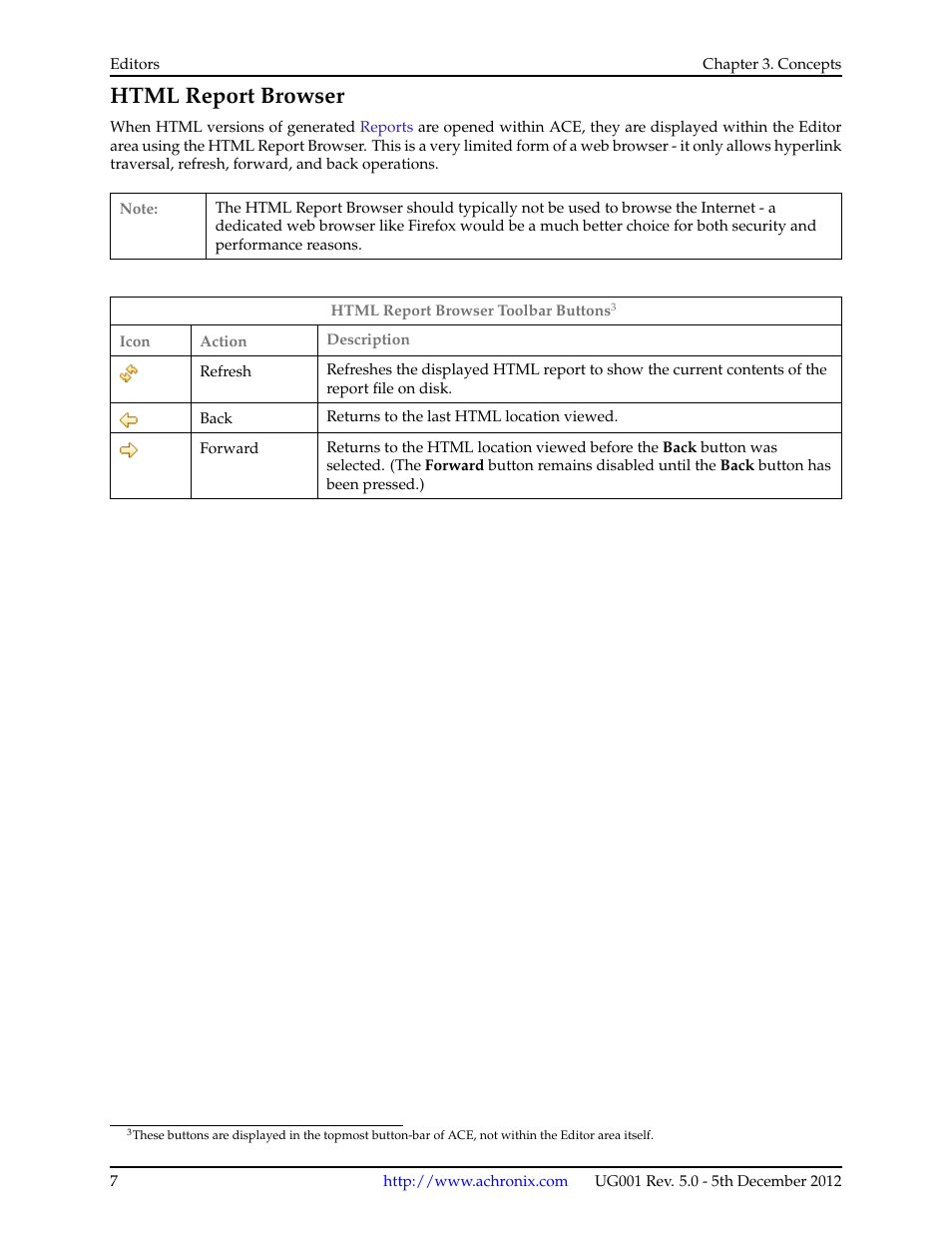 Html report browser | Achronix ACE Version 5.0 User Manual | Page 19 / 389