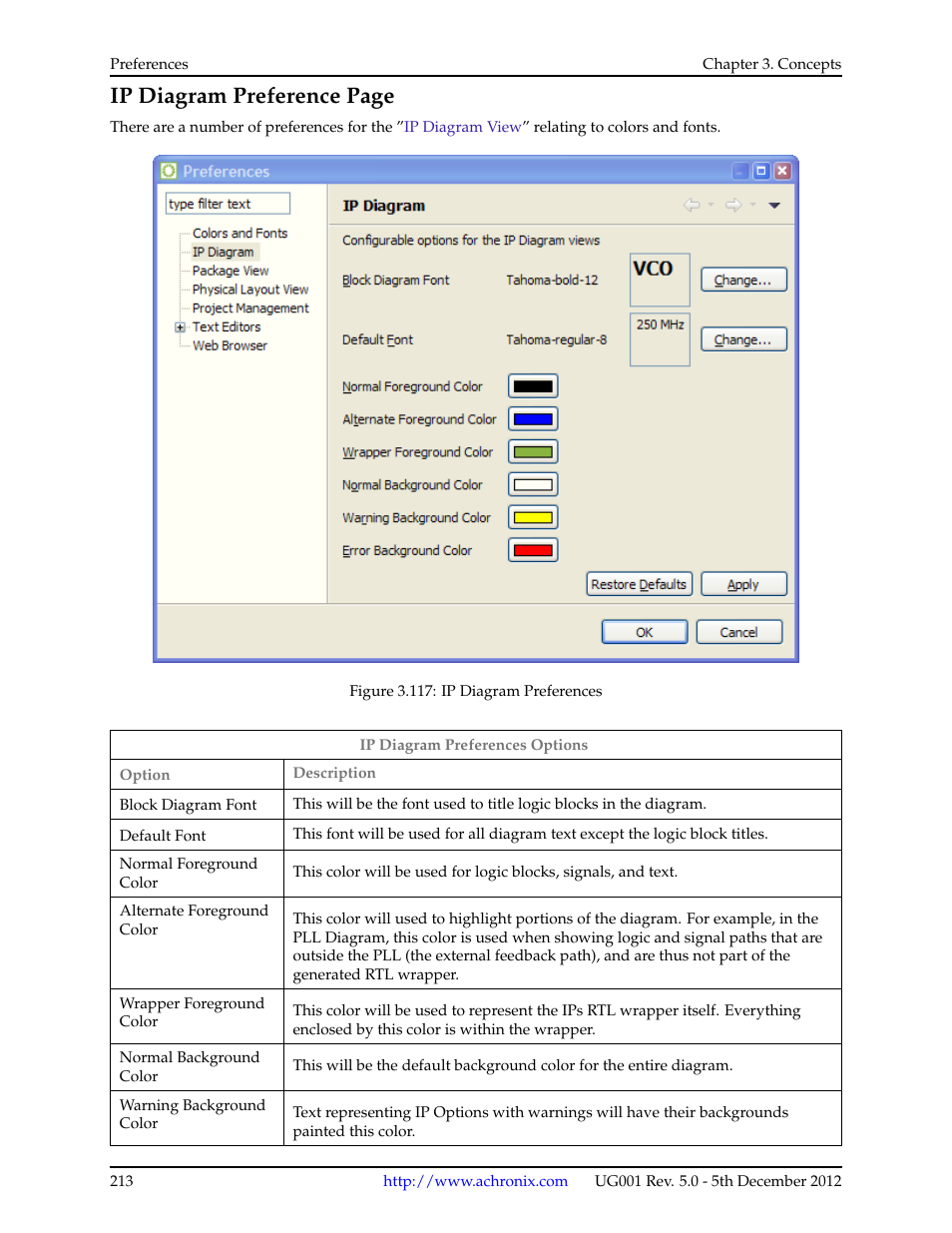 Ip diagram preference page | Achronix ACE Version 5.0 User Manual | Page 225 / 389