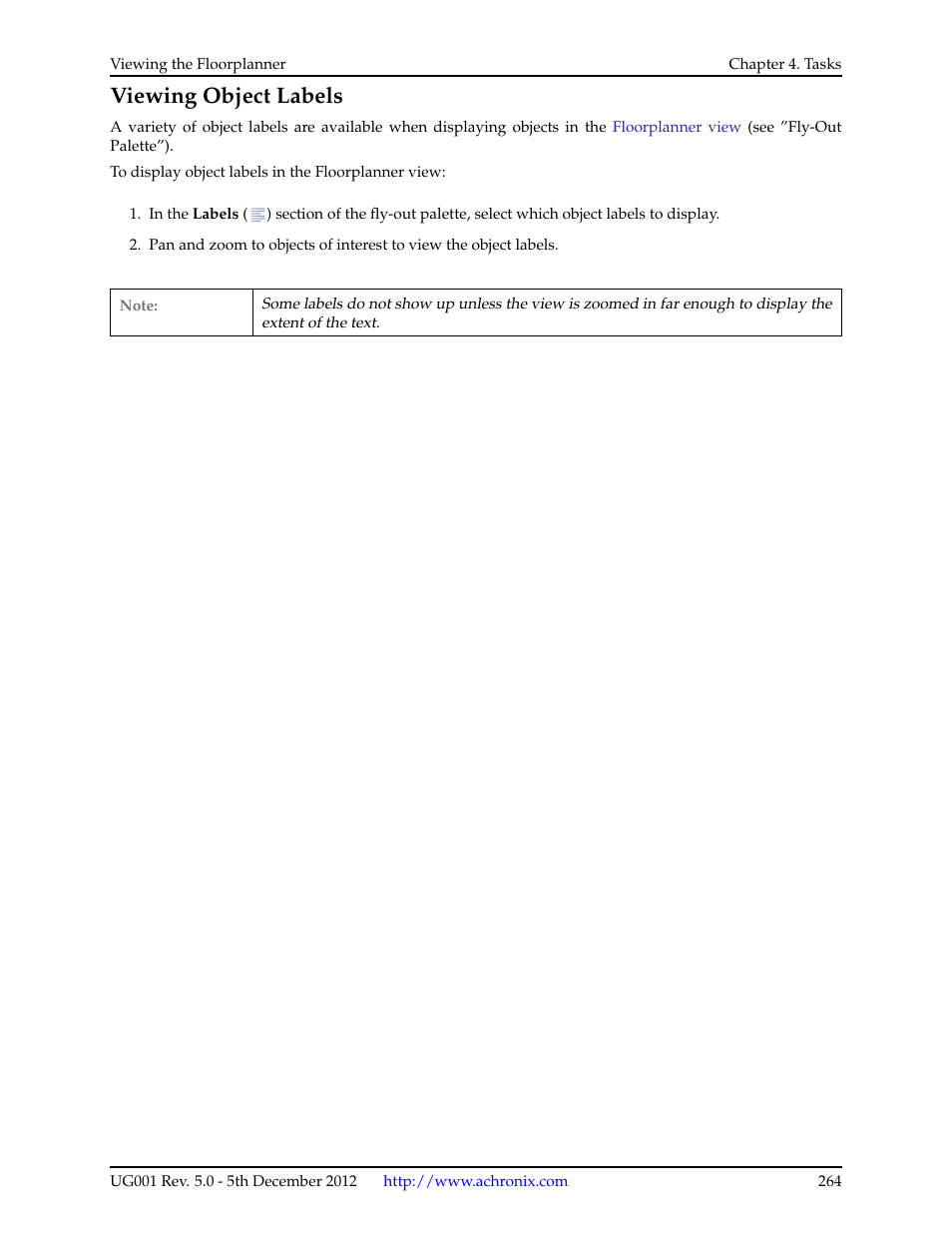 Viewing object labels | Achronix ACE Version 5.0 User Manual | Page 276 / 389