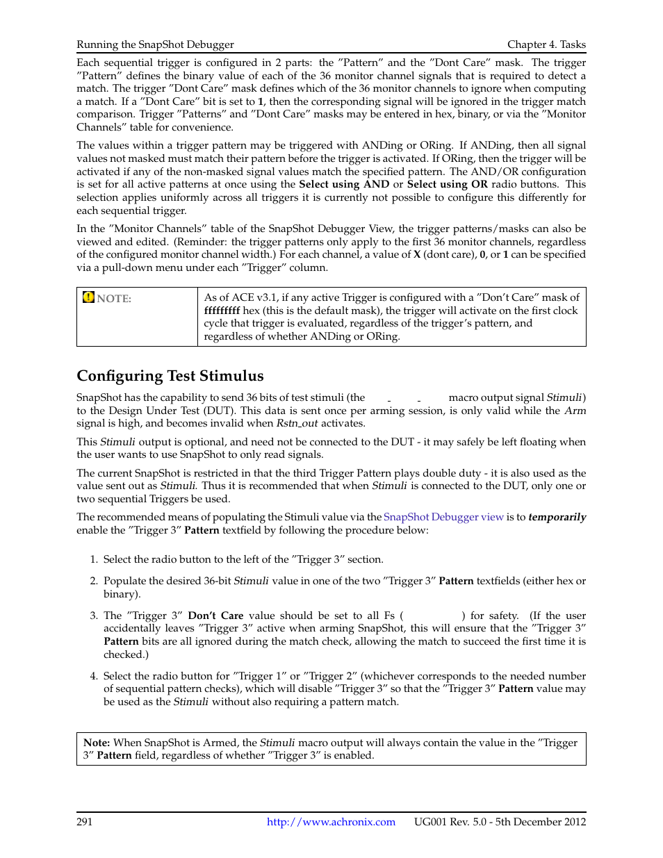 Configuring test stimulus, 6 configuring test stimulus | Achronix ACE Version 5.0 User Manual | Page 303 / 389