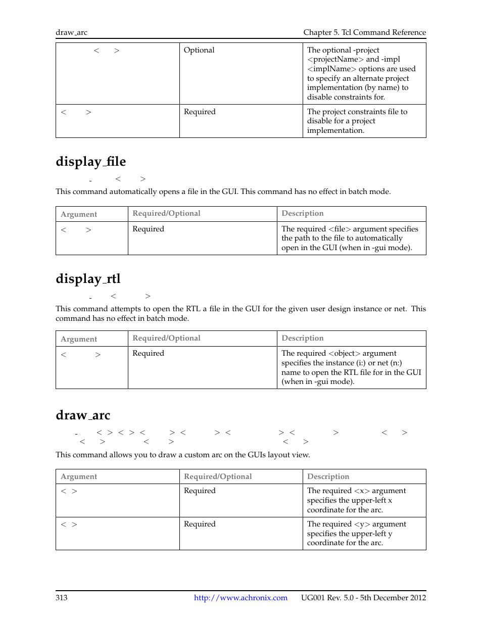 Display_file, Display_rtl, Draw_arc | 29 display file, 30 display rtl, 31 draw arc, Display file, Display rtl, Draw arc | Achronix ACE Version 5.0 User Manual | Page 325 / 389