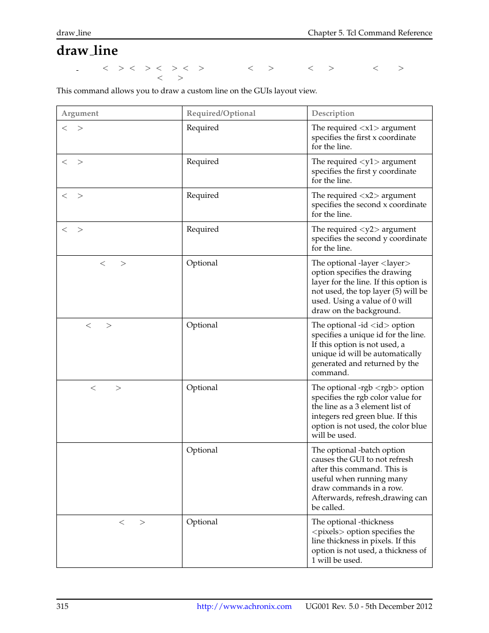 Draw_line, 32 draw line, Draw line | Achronix ACE Version 5.0 User Manual | Page 327 / 389