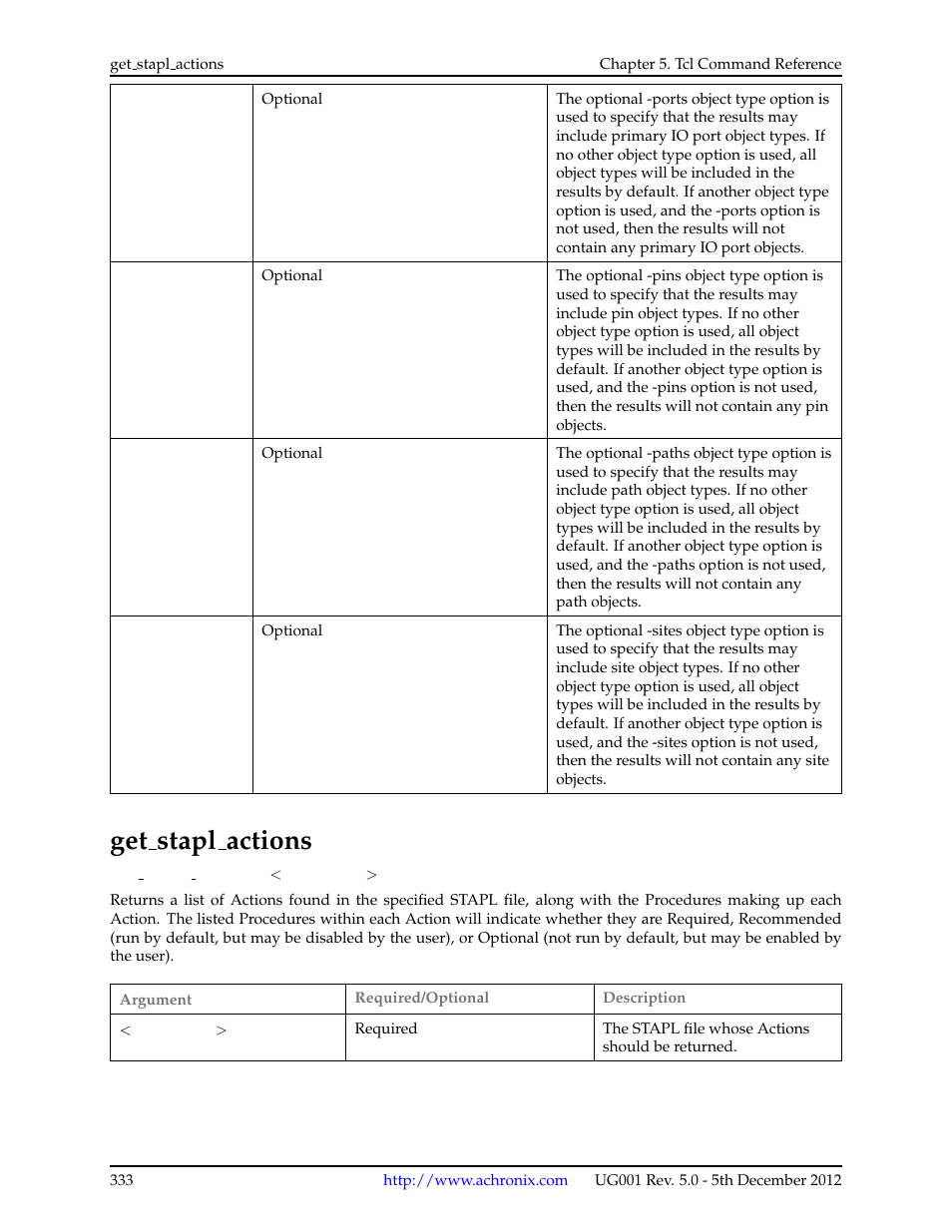 Get_stapl_actions, 75 get stapl actions, Get stapl actions | Achronix ACE Version 5.0 User Manual | Page 345 / 389