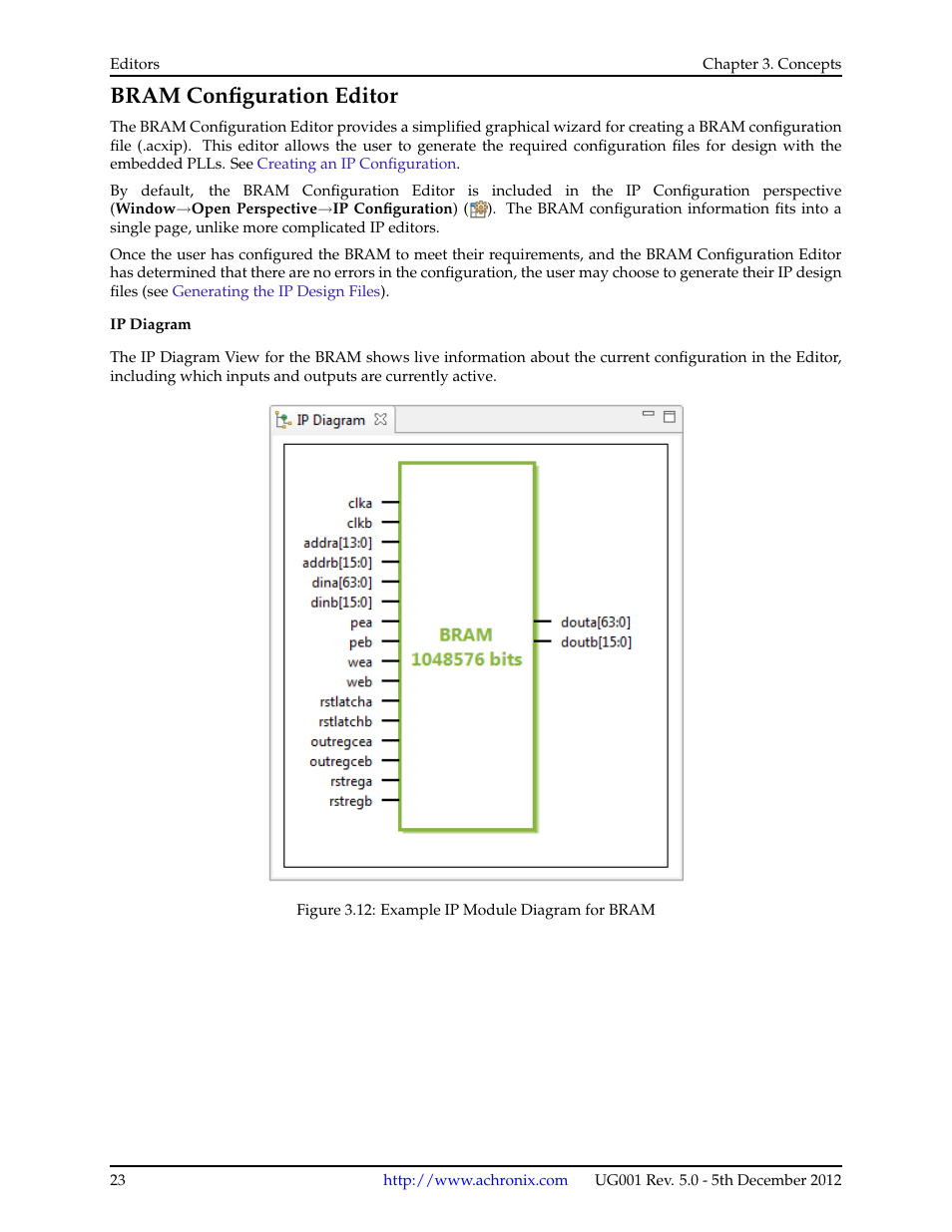 Bram configuration editor | Achronix ACE Version 5.0 User Manual | Page 35 / 389