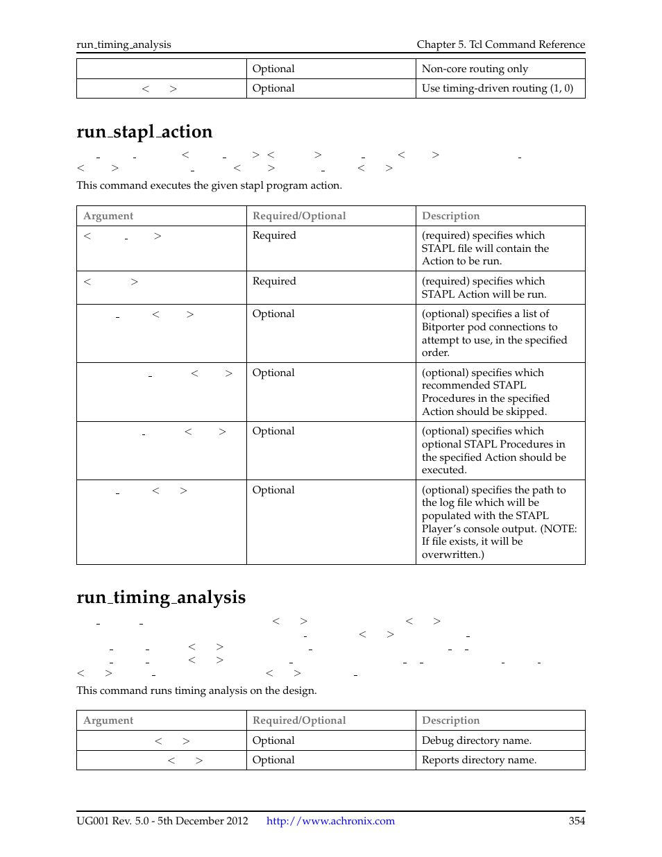 Run_stapl_action, Run_timing_analysis, 126run stapl action | 127run timing analysis, Run stapl action, Run timing analysis | Achronix ACE Version 5.0 User Manual | Page 366 / 389