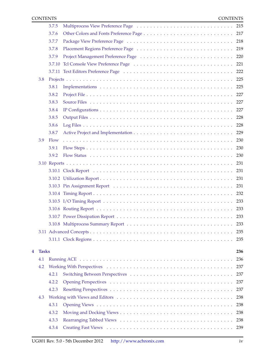 Achronix ACE Version 5.0 User Manual | Page 5 / 389
