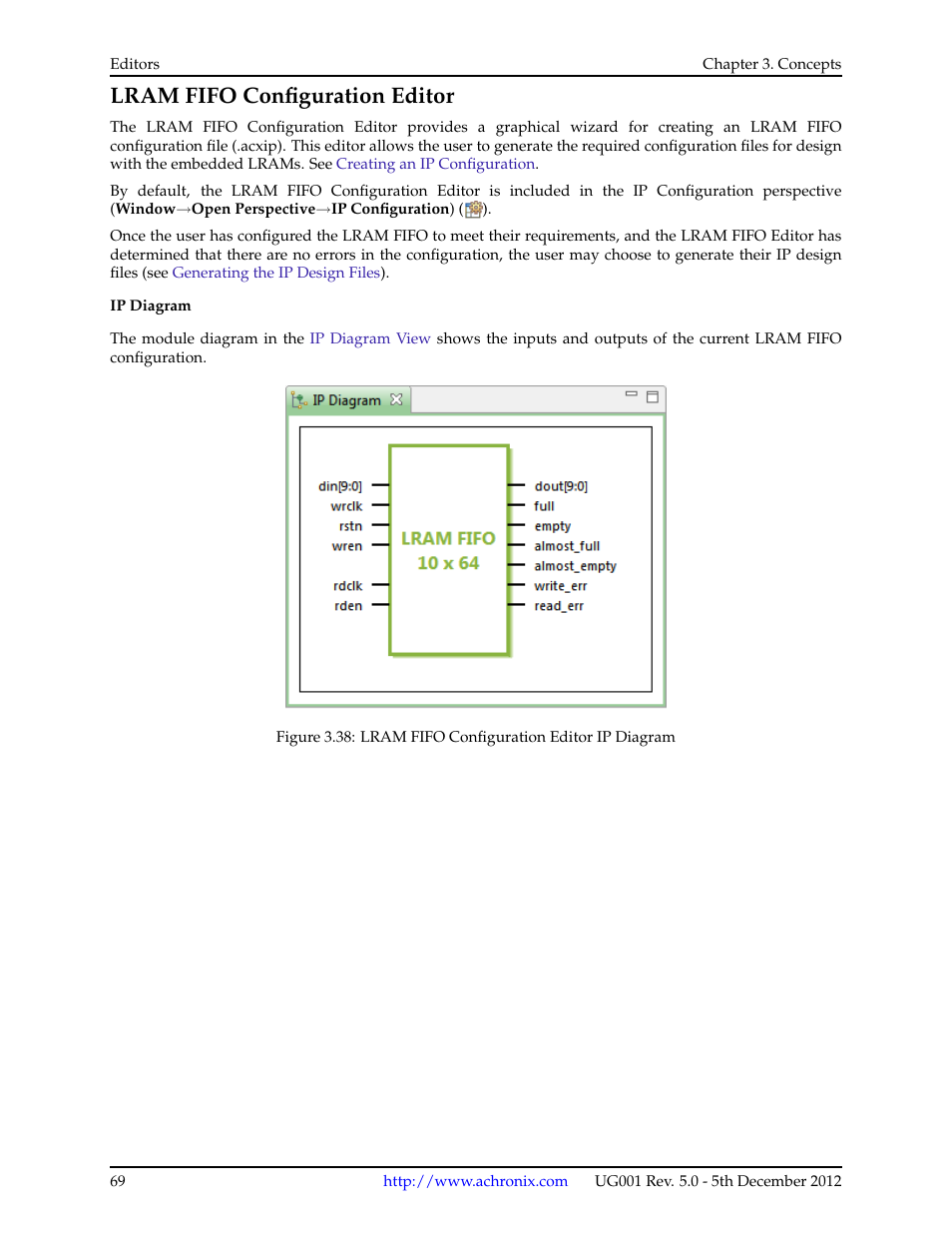 Lram fifo configuration editor, 11 lram fifo configuration editor | Achronix ACE Version 5.0 User Manual | Page 81 / 389