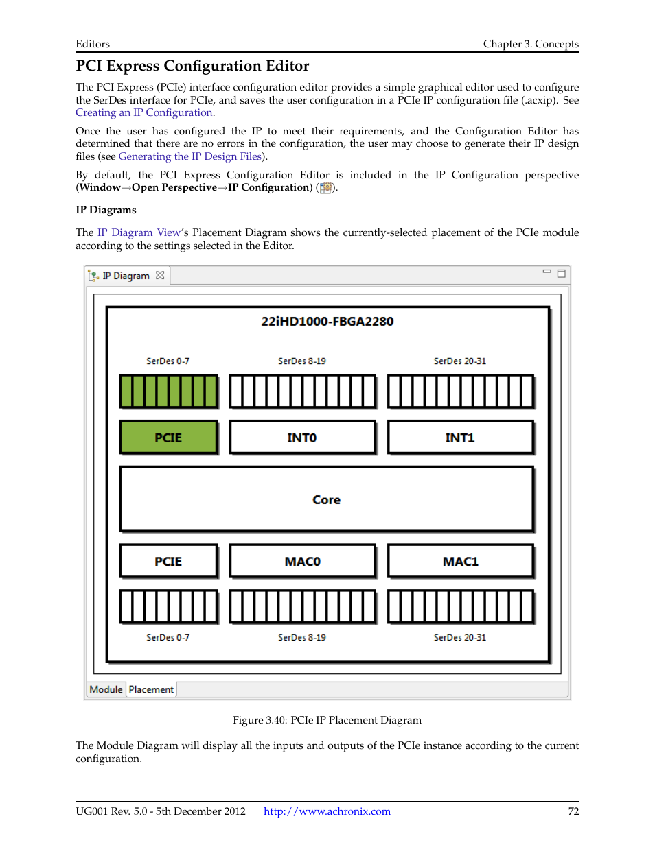 Pci express configuration editor, 12 pci express configuration editor | Achronix ACE Version 5.0 User Manual | Page 84 / 389
