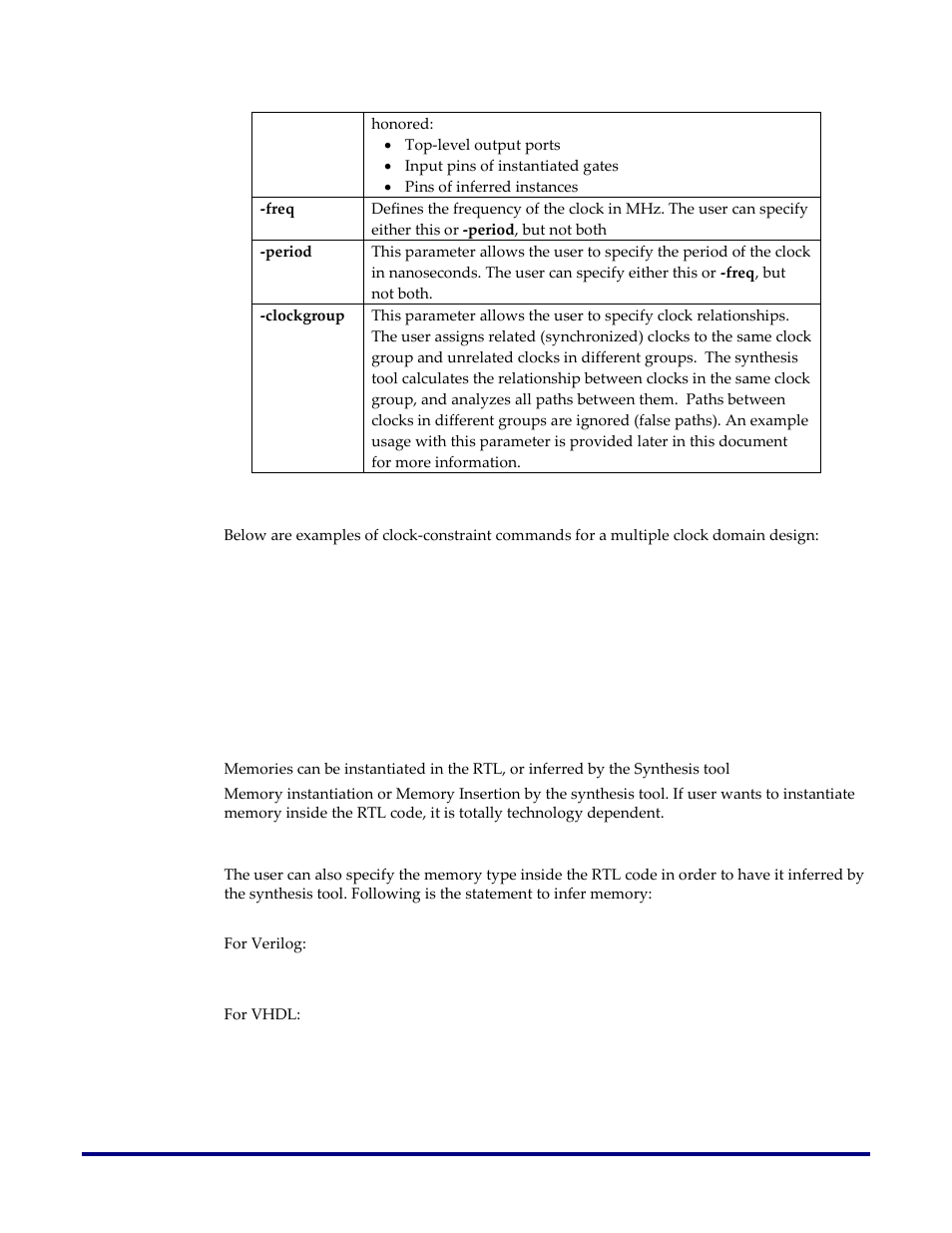 Memories, Block ram (bram) | Achronix Synthesis User Manual | Page 10 / 17