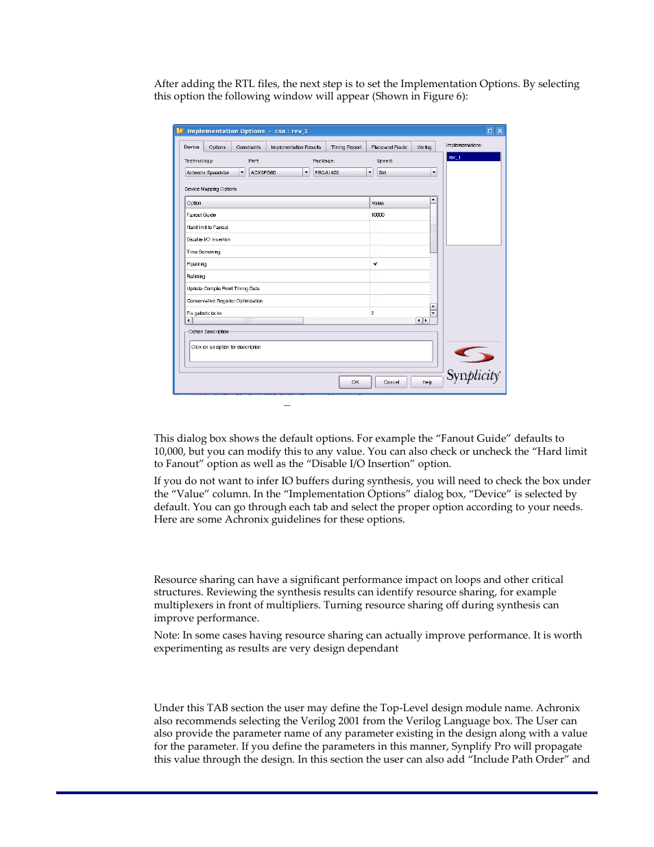 Resource sharing, Verilog | Achronix Synthesis User Manual | Page 6 / 17