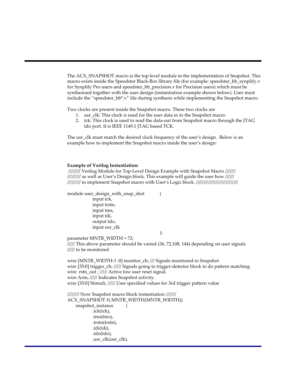 Implementation | Achronix Speedster22i Snapshot User Manual | Page 8 / 18