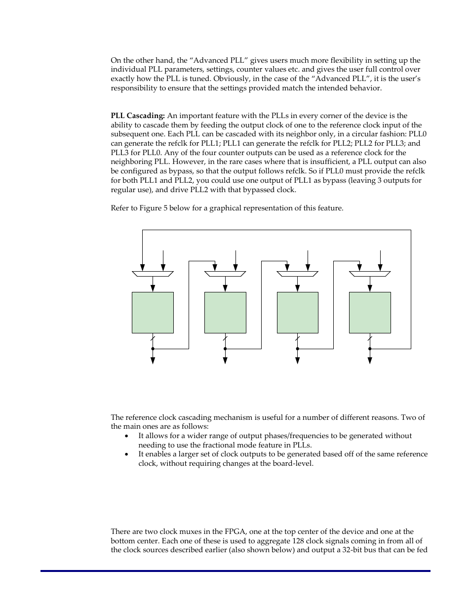 Clock mux, Pll0 pll1 pll2 pll3 | Achronix Speedster22i Clock and Reset Networks User Manual | Page 14 / 28