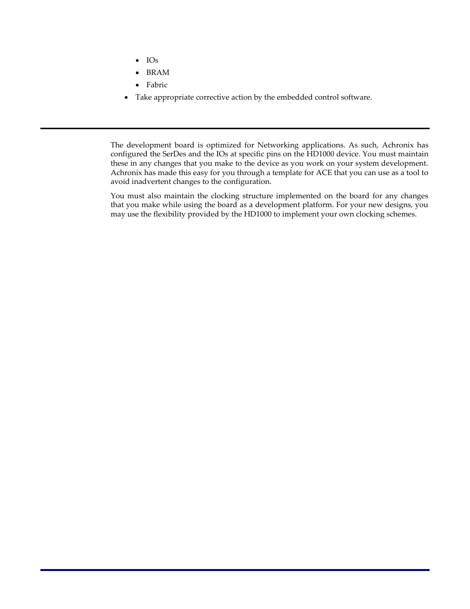 Board-specific design issues | Achronix Speedster22i HD1000 Development Kit User Guide User Manual | Page 16 / 69
