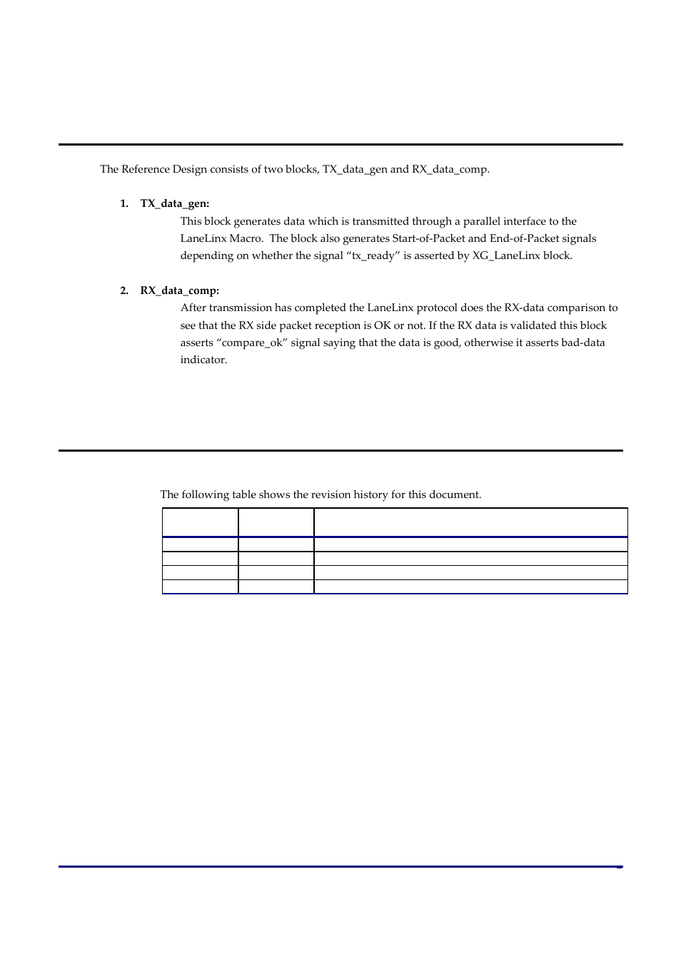 Reference design, Revision history | Achronix Speedster22i LaneLinx User Manual | Page 9 / 9